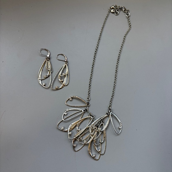 Brighton Jewelry - Brighton Second Nature Butterfly Wings Necklace‎ Earrings Set Swarovski Crystal